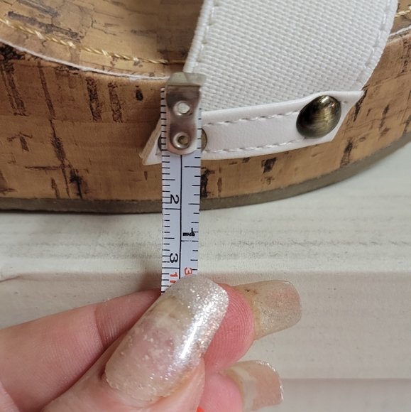 NIB. ESPRIT Strappy cork wedge sandals. Elastic comfort straps. Platform. - Picture 5 of 9